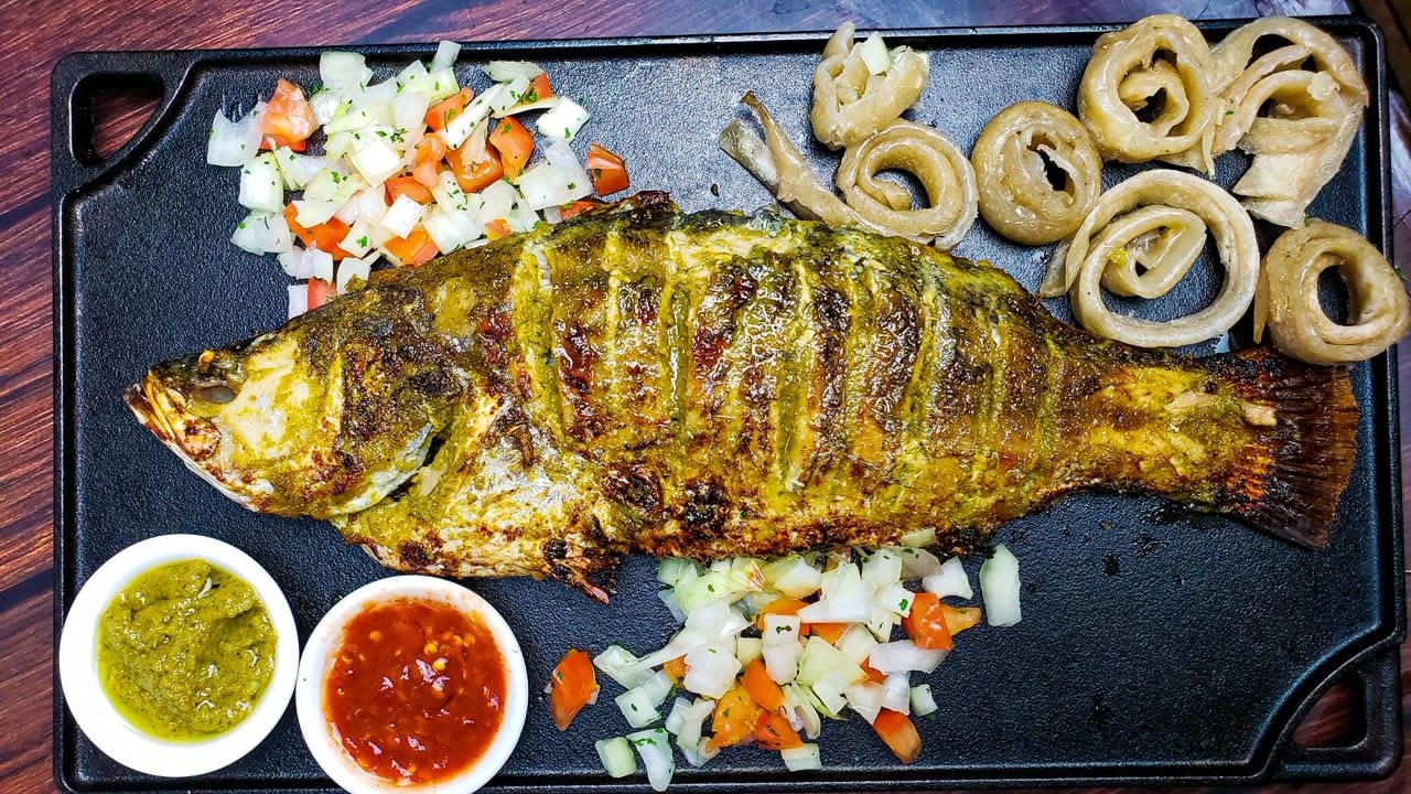 Grilled Fish with Bobolo